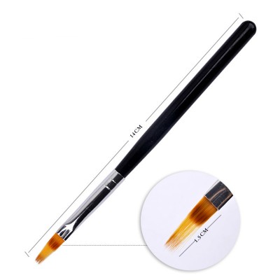 Black Handle Nylon Nail Ombre Brush professional Nail Art Brush